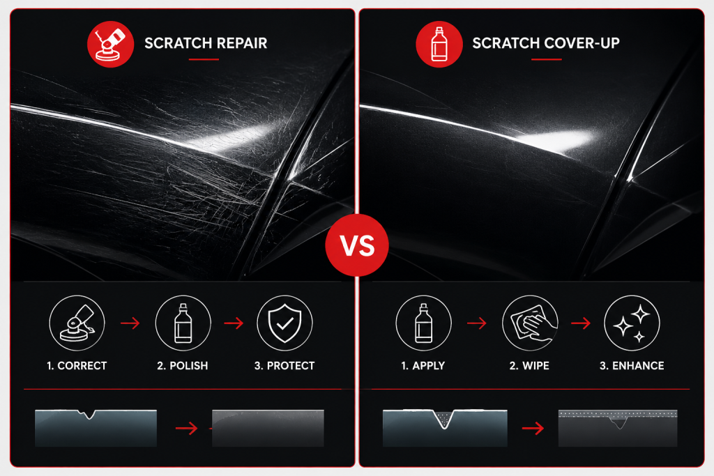 Scratch Repair vs Scratch Cover-Up