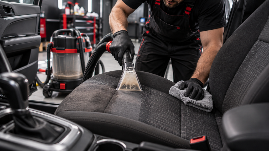 SHAMPOO EXTRACTION ON CLOTH CAR SEATS