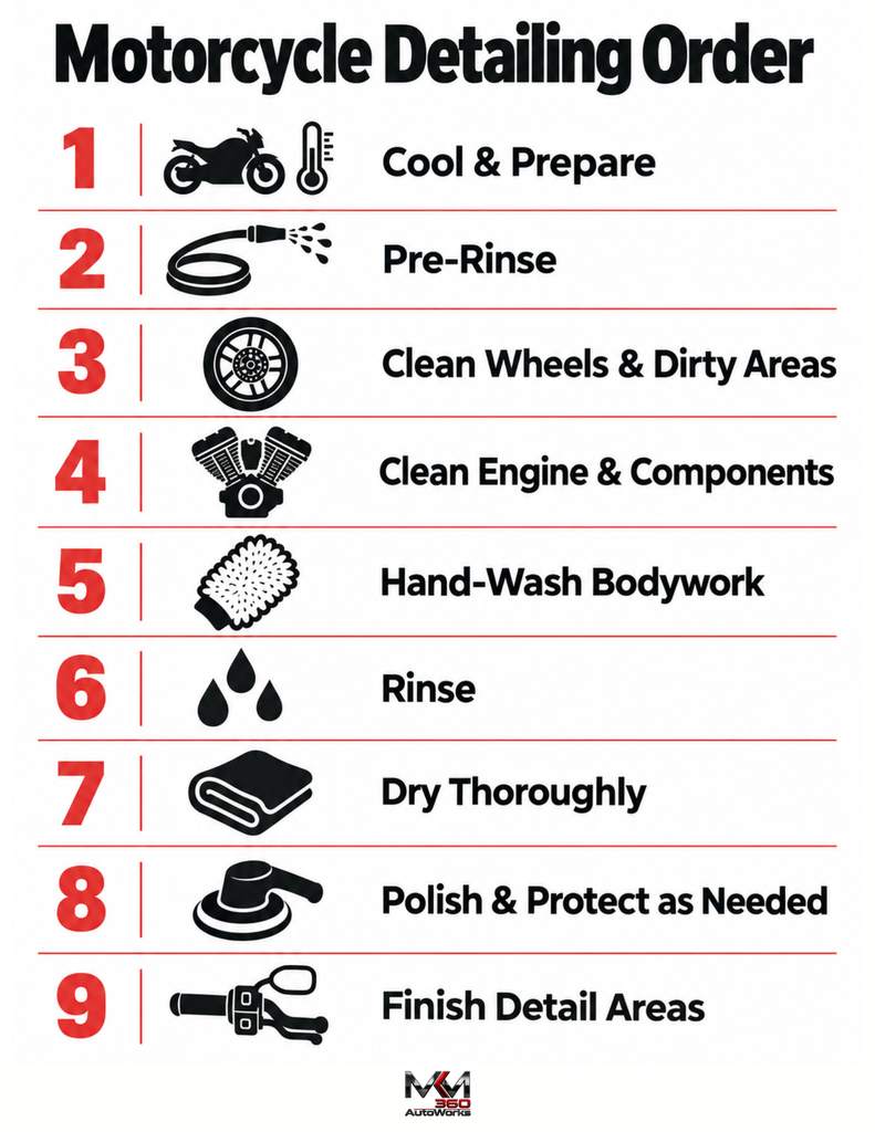 Motorcycle Detailing Mistakes to Avoid - Infographic